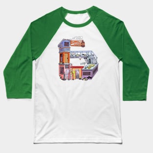 Number 6, alphabet ghetto background Baseball T-Shirt